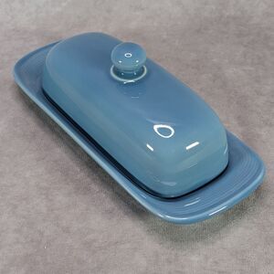 Vintage Nancy Calhoun Japan Light Blue Ceramic Covered Butter Dish Pottery